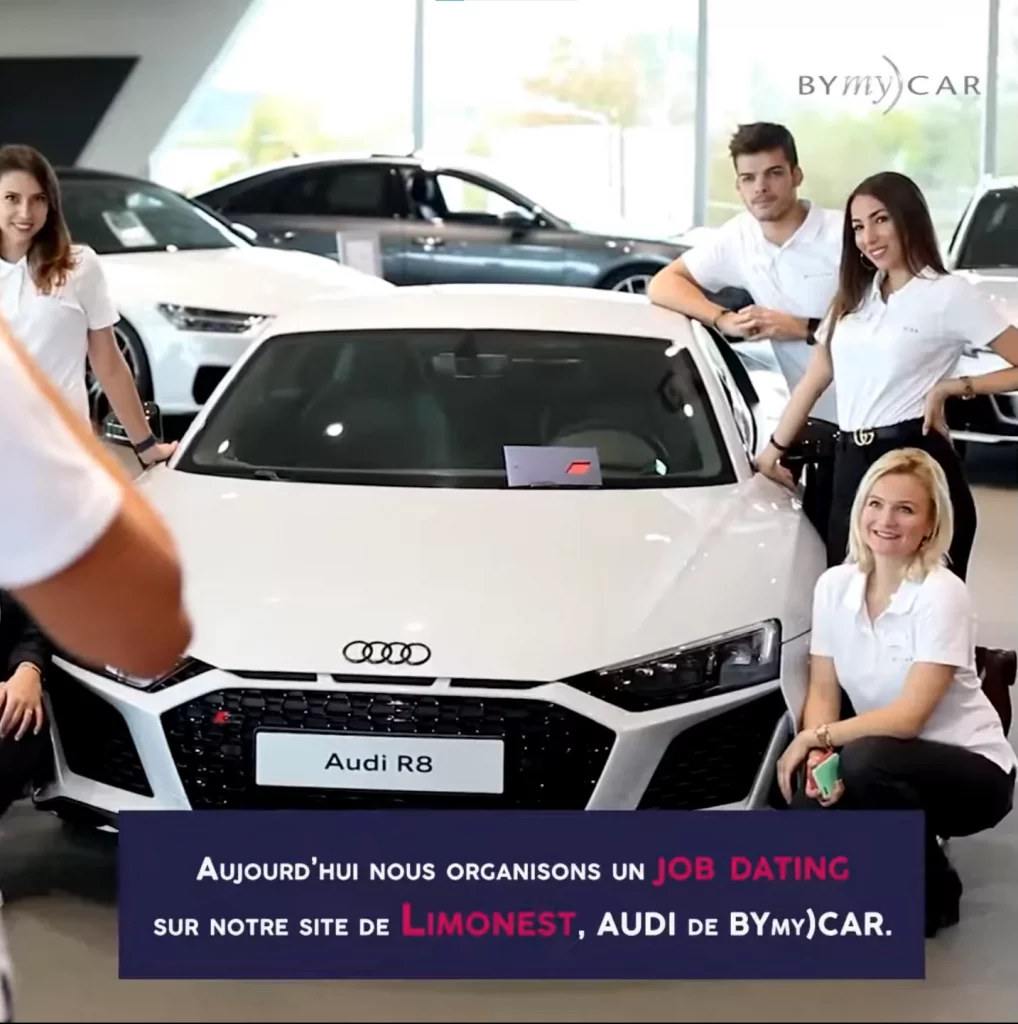 Montage vidéo pour réseaux sociaux avec motion design et sous-titrage pour audi bymy)car