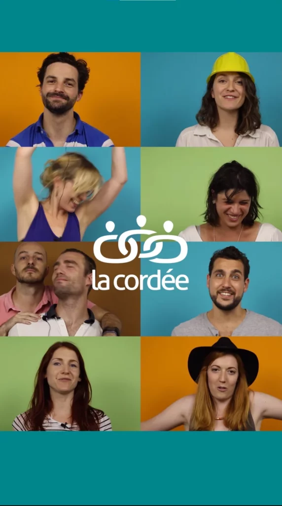production vidéo réseaux sociaux avec animation texte pour la cordée, structure de coworking