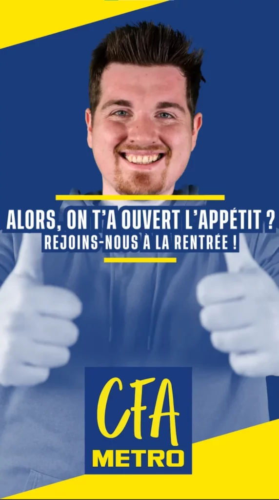 Reel vidéo sur l'aternance dans l'entreprise metro pour réseaux sociaux