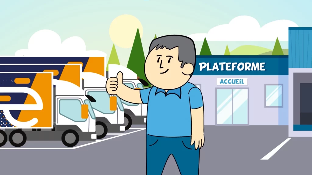 dessin animé pédagogique en motion design pour entreprise de transport